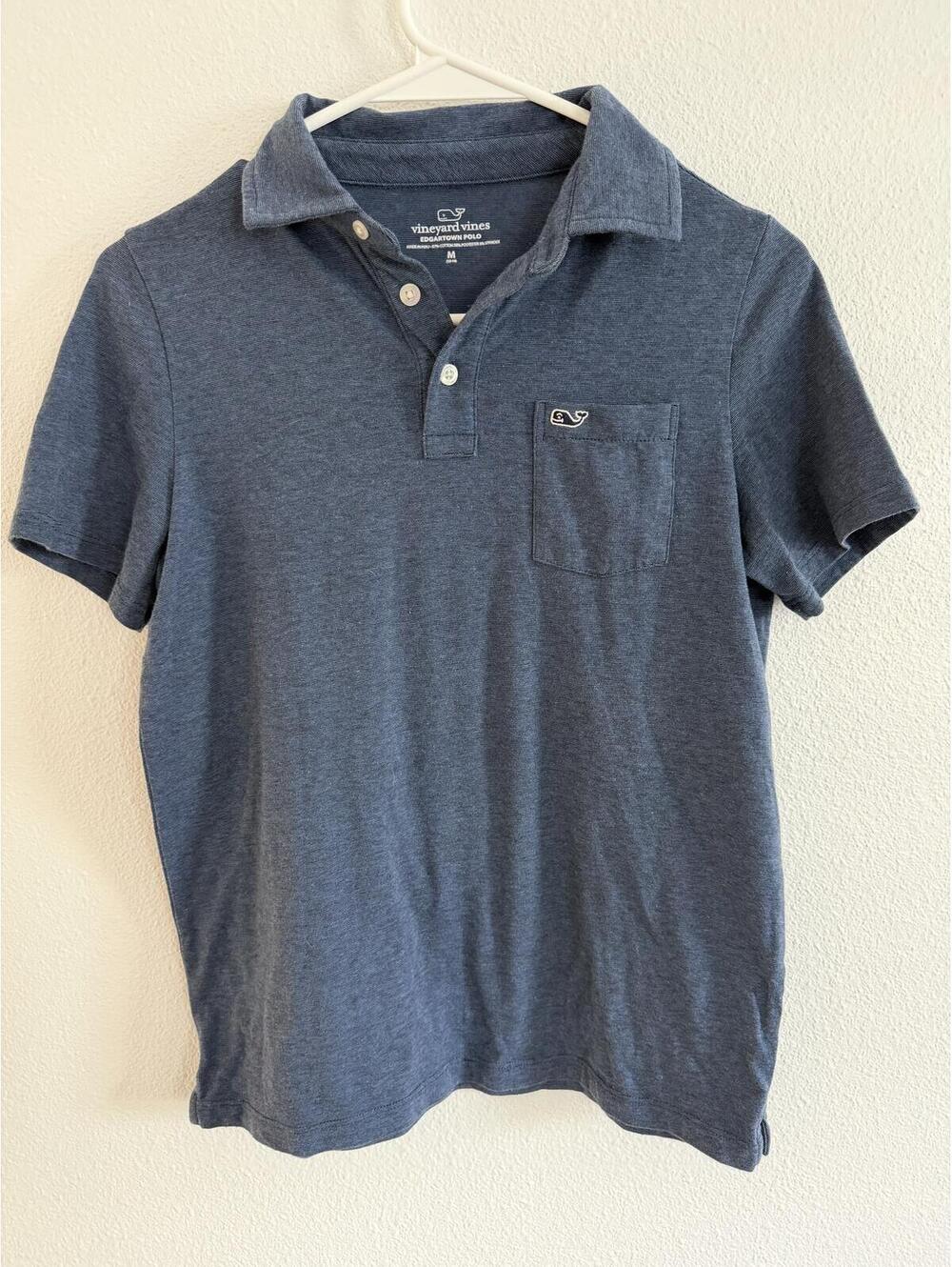 Vineyard Vines Boys Edgartown Polo Sz M Preppy Golf New England Navy